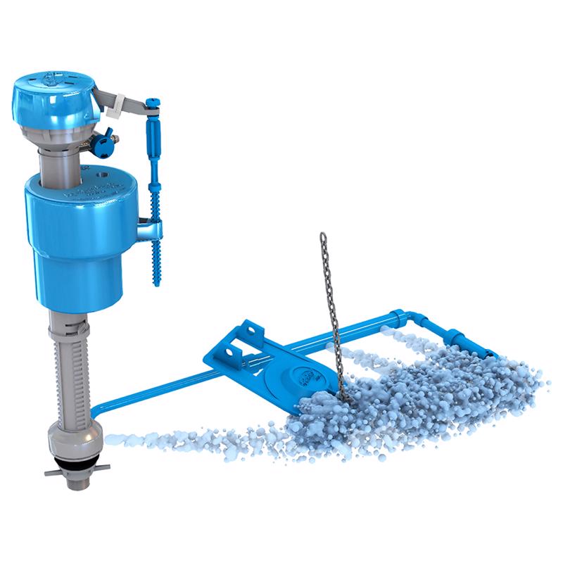Emery Jensen HydroFix Toilet Repair Kit with plumbing components and tools for fixing toilet leaks and clogs.
