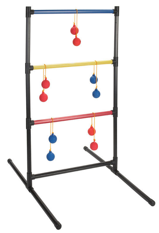 Emery Jensen LASSO GOLF GAME, a toss game with colorful hoops and a target pole for outdoor fun and skill practice.