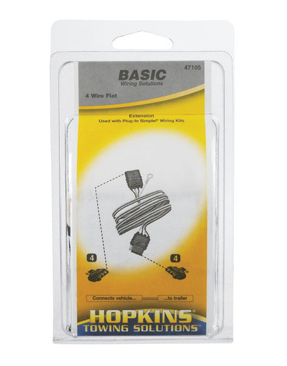 Emery Jensen 4-flat wire extension for trailer connectors, 32-inch length, used to connect trailer lighting and signals.