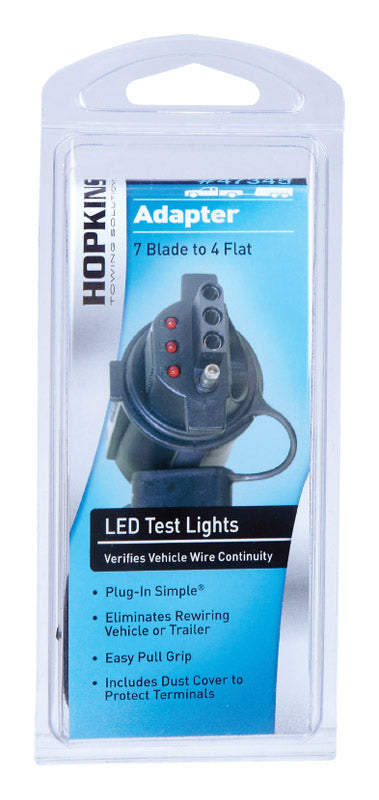 Emery Jensen ADAPT 7 Blade to 4 Flat trailer connector for vehicle towing, showing the adapter's detailed design.