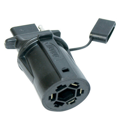 Emery Jensen CONNECTR 7 to 4 trailer connector adapter showing multiple electrical ports for towing applications.