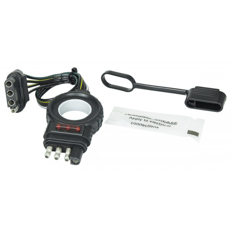 Emery Jensen trailer wiring connector for trailer connectors, with multiple color-coded wiring ports for secure electrical connections.