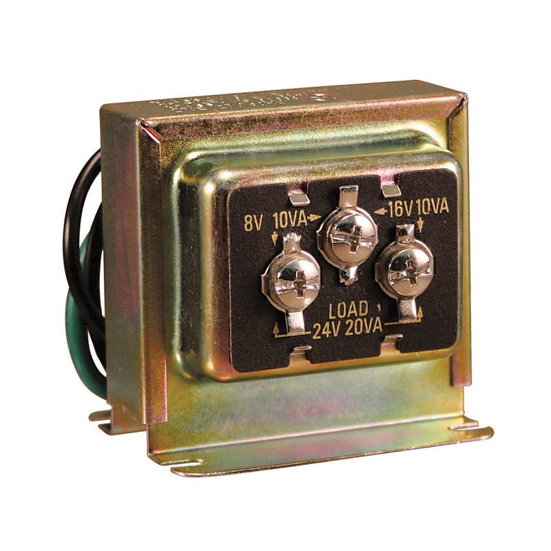 Emery Jensen TRI-VOLT/24V transformer showing multiple voltage output terminals on a sturdy metal frame.