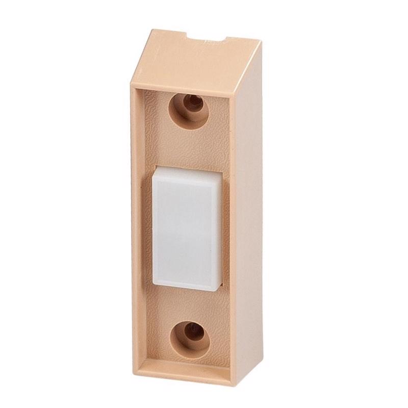 Emery Jensen universal wall button transmitter for remote control or automation, mounted on a wall.