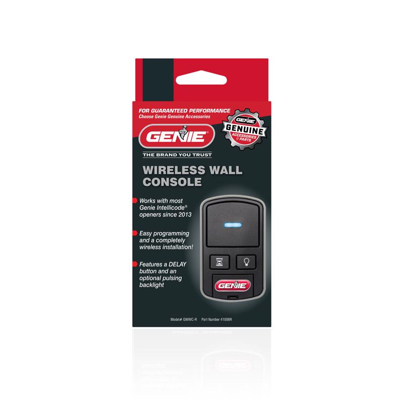 Emery Jensen universal wireless push-button transmitter with one door button, designed for doorbell or security system use.