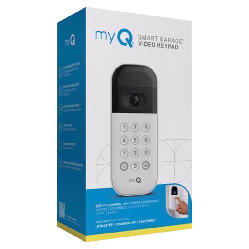 Emery Jensen video keypad WiFi transmitter in black and white, showing control buttons and sleek design for home security.