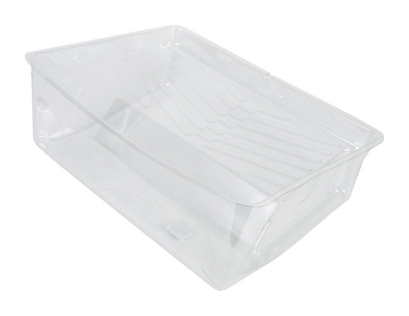 Emery Jensen 14-inch bucket tray from the Trays and Frames collection, durable plastic construction with a sturdy handle.