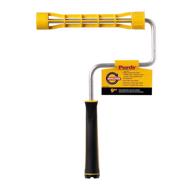 Emery Jensen 9-inch plastic paint roller frame with tray, suitable for smooth wall painting projects.