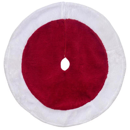 Soft plush 18-inch tree skirt by Emery Jensen, featuring a cozy, festive design for holiday Christmas trees.