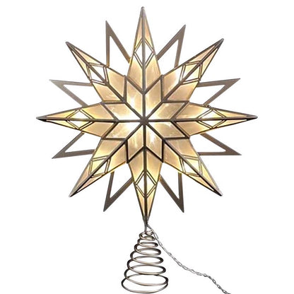 Emery Jensen 12-inch LED star tree topper with sparkling lights, designed to crown holiday Christmas trees.