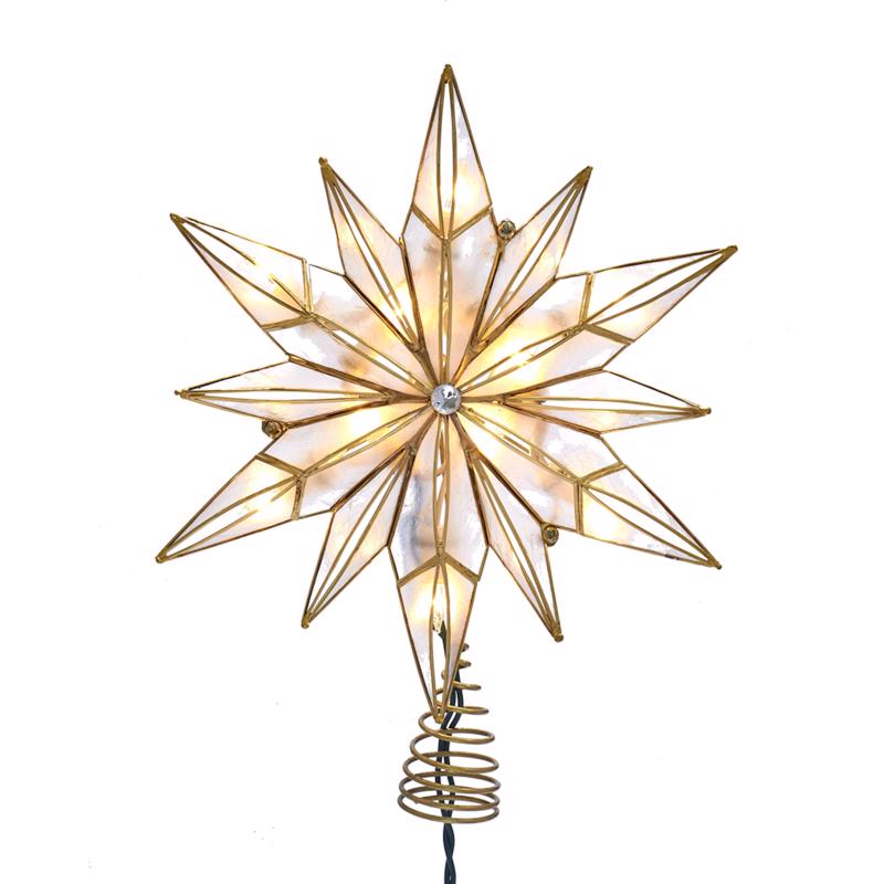 Emery Jensen tree toppers featuring a star design, 12-point TPR material, perfect for decorating Christmas trees.