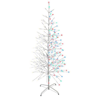 Emery Jensen 5.5-foot Birch Tree LED yard decor with illuminated white bark and realistic branching for outdoor landscaping.