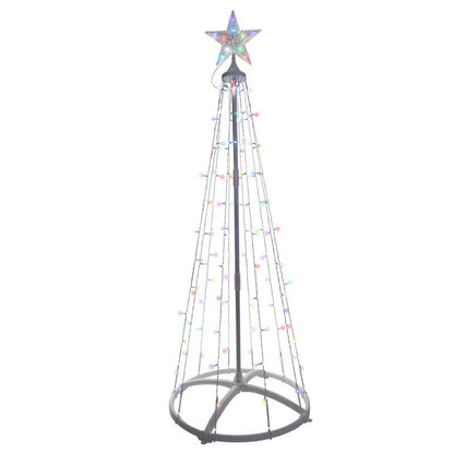 Emery Jensen CMAS Tree LED RGBW 4.5-foot decorative Christmas tree with colorful LED lights and realistic pine branch design.