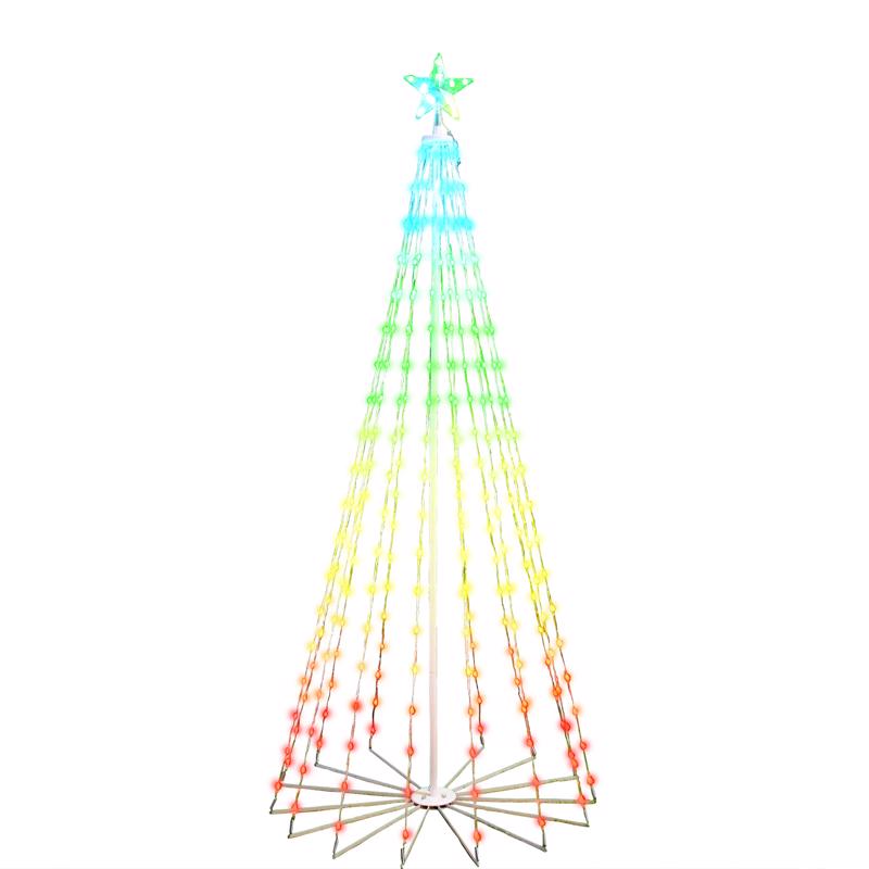 Emery Jensen 6-foot LED Dancing Tree with colorful lights, decorative holiday tree for festive indoor or outdoor display.