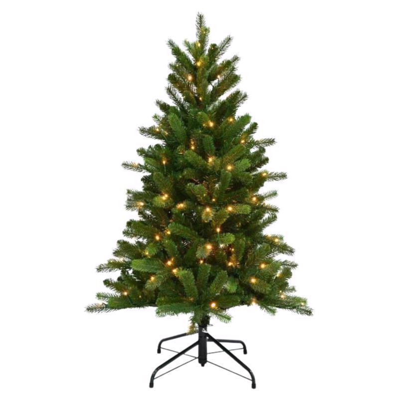 Emery Jensen CHRST Tree 150LGT, a 4-foot tall tree under 6ft, shown in a natural outdoor setting.