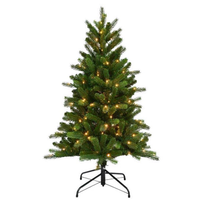 Emery Jensen CHRST Tree 150LGT, a 4-foot tall tree under 6ft, shown in a natural outdoor setting.