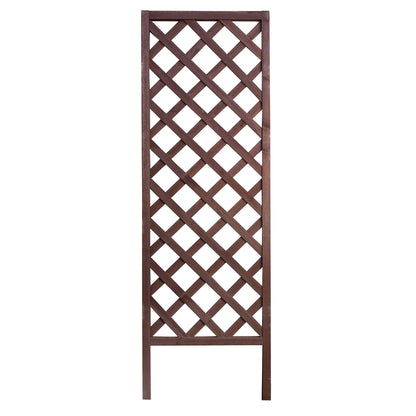 Emery Jensen brown 72-inch trellis arbor with diamond pattern, ideal for garden support and decorative outdoor space.