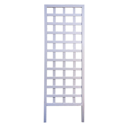 White 72-inch TRELLIS SQURS arbor from Emery Jensen, featuring a classic square lattice design for garden or yard support