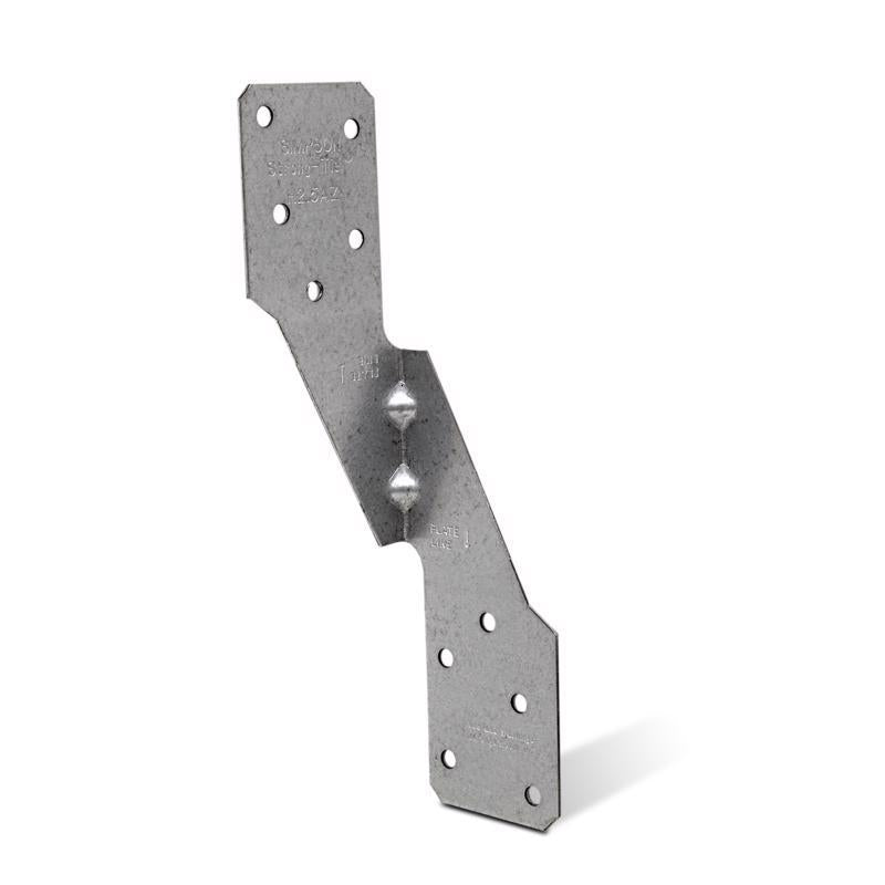 Emery Jensen Hurricane Tie H2.5az triple zinc connector for securing building frames and structural supports.