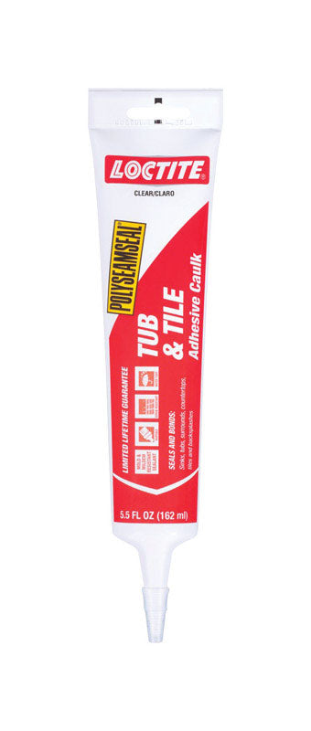 Emery Jensen ADHSV Caulk T&T Clear 5.5 oz tub for tile and tub sealing, flexible and waterproof caulk for bathroom projects.