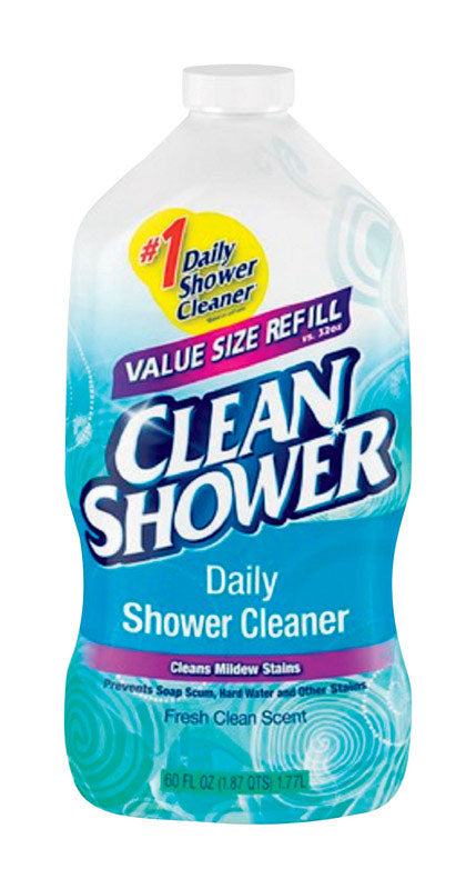 Emery Jensen Clean Shower refill bottles, 60oz each, for tubs, tiles, and showers, in a pack of four.