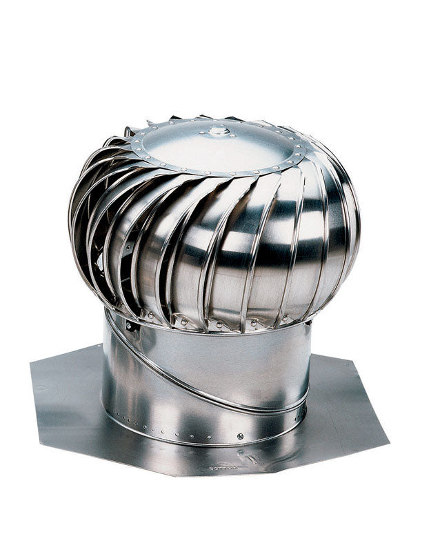Emery Jensen 12-inch turbine vent with internal design, installed on a roof for ventilation and airflow.