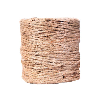 Natural jute rope twine by Emery Jensen, 200-foot length, suitable for gardening, crafts, or DIY projects.