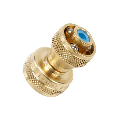 Emery Jensen twist hose nozzle with 3/4 inch GHT fitting, durable plastic construction, and adjustable spray pattern.