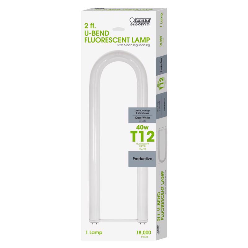 BULB FL UBND T12 40W6"CW - Pack of 6