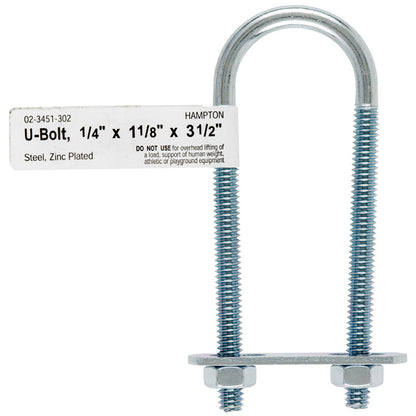 BOLT U 1/4"1-1/8"X3.5" - Pack of 10