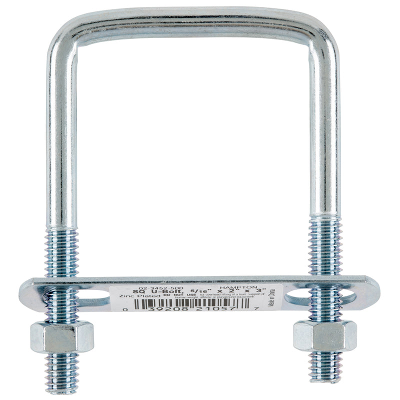 BOLT U SQ5/16"X2"X3" - Pack of 10