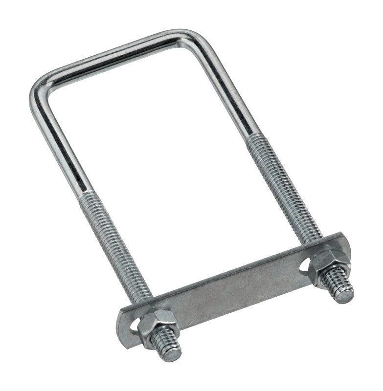 Emery Jensen zinc U-bolt SQ 5/16x2x5 inch, heavy-duty U-bolt for securing pipes or equipment.