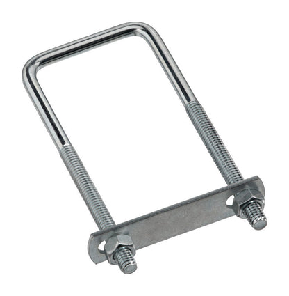 Emery Jensen zinc U-bolt SQ 5/16x2x5 inch, heavy-duty U-bolt for securing pipes or equipment.