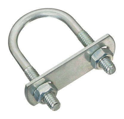 Emery Jensen U-Bolt ZN1/4x1-1/8x2-1/4 inch showing the zinc-coated steel U-bolt with threaded ends and mounting points.