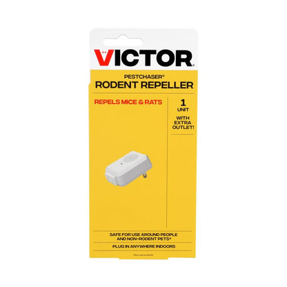 Emery Jensen ultrasonic pest repeller plug-in designed to repel rodents, compact mini electronic pest control device.