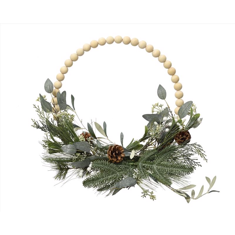 Set of 8 Emery Jensen CMAS WREATH MDRN unlit decorative wreaths with a modern design, ideal for seasonal or home decor.