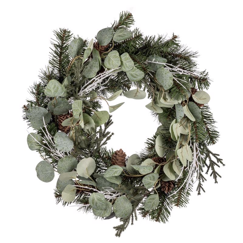 WREATH UNLIT Pe/pvc 24"D