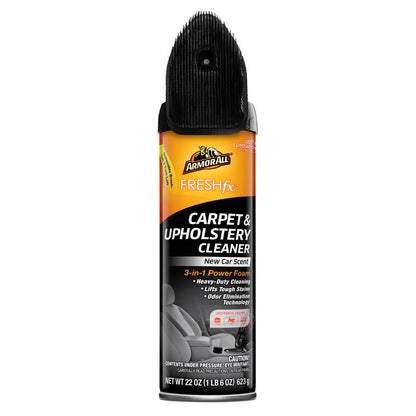 Emery Jensen 22oz upholstery cleaner and protector for car seats, featuring a spray bottle with cleaning solution.