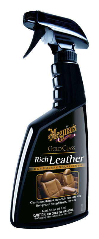 Emery Jensen Leather Upholstery Cleaner and Conditioner in 16oz bottle, designed for cleaning and conditioning leather furniture.