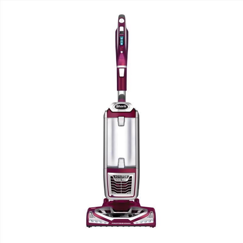 Emery Jensen upright vacuum cleaner in black with a 10.5-inch cleaning path, showcasing its compact design and ergonomic handle.
