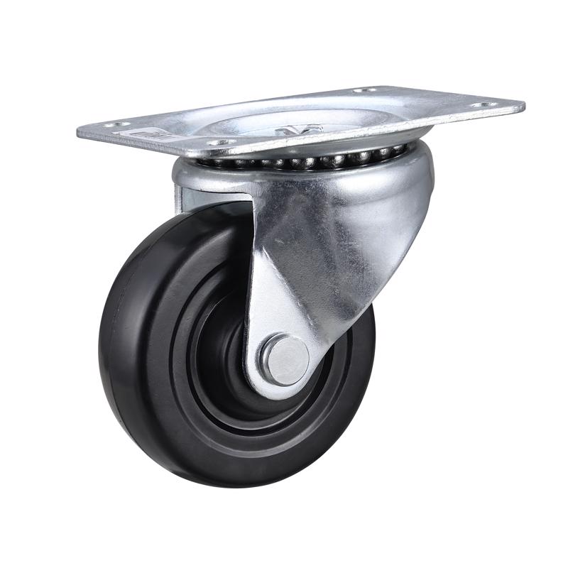 Emery Jensen 4-inch swivel utility caster plate, durable caster wheel with metal mounting plate for industrial use