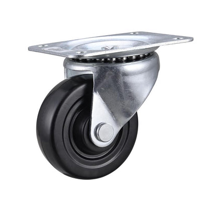 Emery Jensen 4-inch swivel utility caster plate, durable caster wheel with metal mounting plate for industrial use