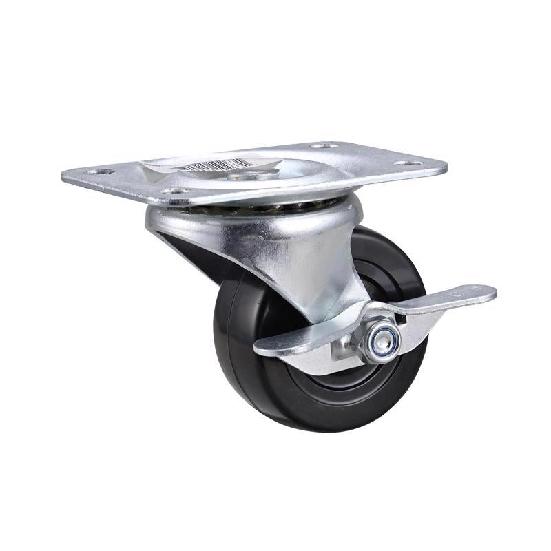 Emery Jensen 2.5-inch utility caster plate with swivel design, durable metal construction for industrial or commercial use.