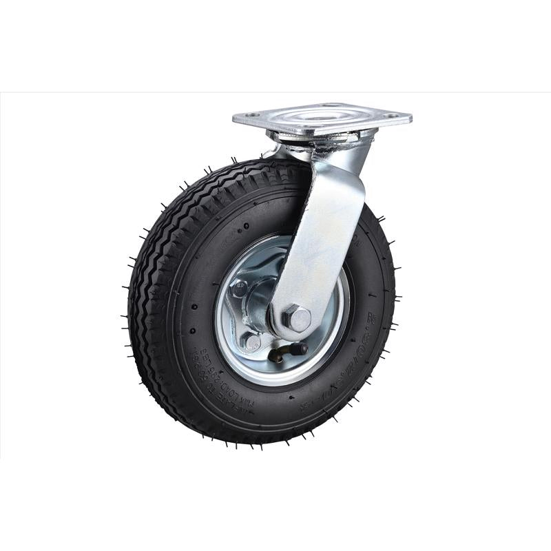 Emery Jensen utility caster with 8-inch Swivel Pneu wheel, 220-pound weight capacity, used for heavy-duty industrial applications.