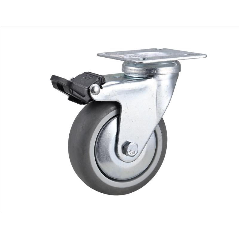 Emery Jensen 3-inch utility caster SWVL THM 121# with durable wheel and metal mounting plate for industrial use