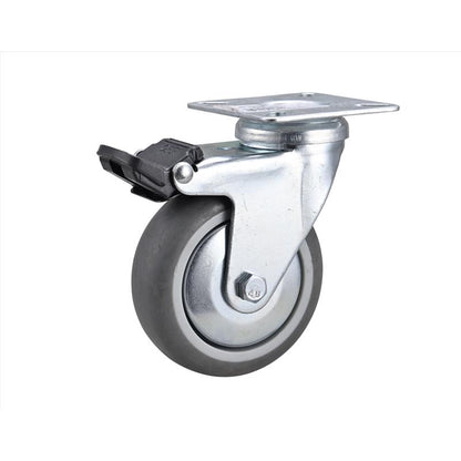 Emery Jensen 3-inch utility caster SWVL THM 121# with durable wheel and metal mounting plate for industrial use