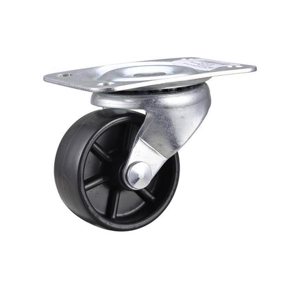 Emery Jensen utility caster with 2.5-inch swivel wheel, 175-pound load capacity, and durable steel construction.