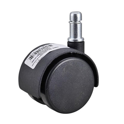Emery Jensen CASTR twin-wheel 2-inch utility casters with metal stem for industrial and equipment mobility.