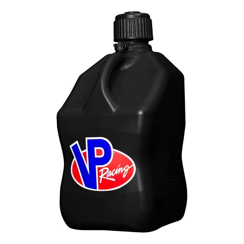 Black Emery Jensen 5-gallon utility jug for containers and accessories, durable plastic design with handle for easy pouring.