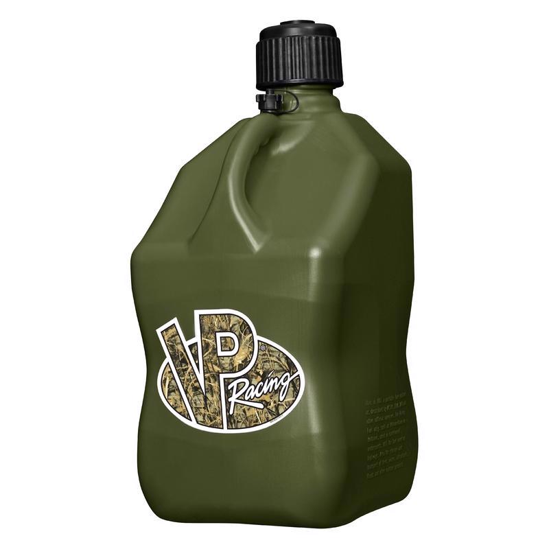 Green square utility jug from Emery Jensen, 5.5 gallons, made of durable container and access equipment for industrial use.